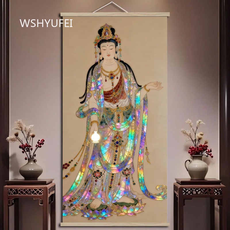 Buddhistische Guanyin-Wandroll – Home Textiles & Decorations Bewertung und Preis