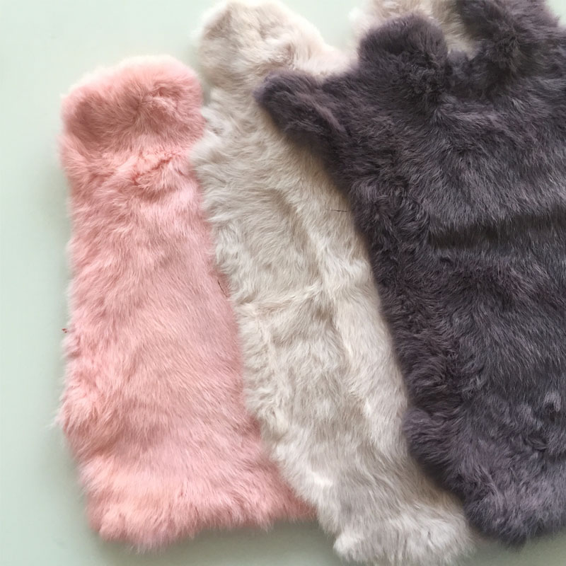 Mehrfarbiges echtes Kaninchenf – Home Textiles Sale Bewertung und Preis