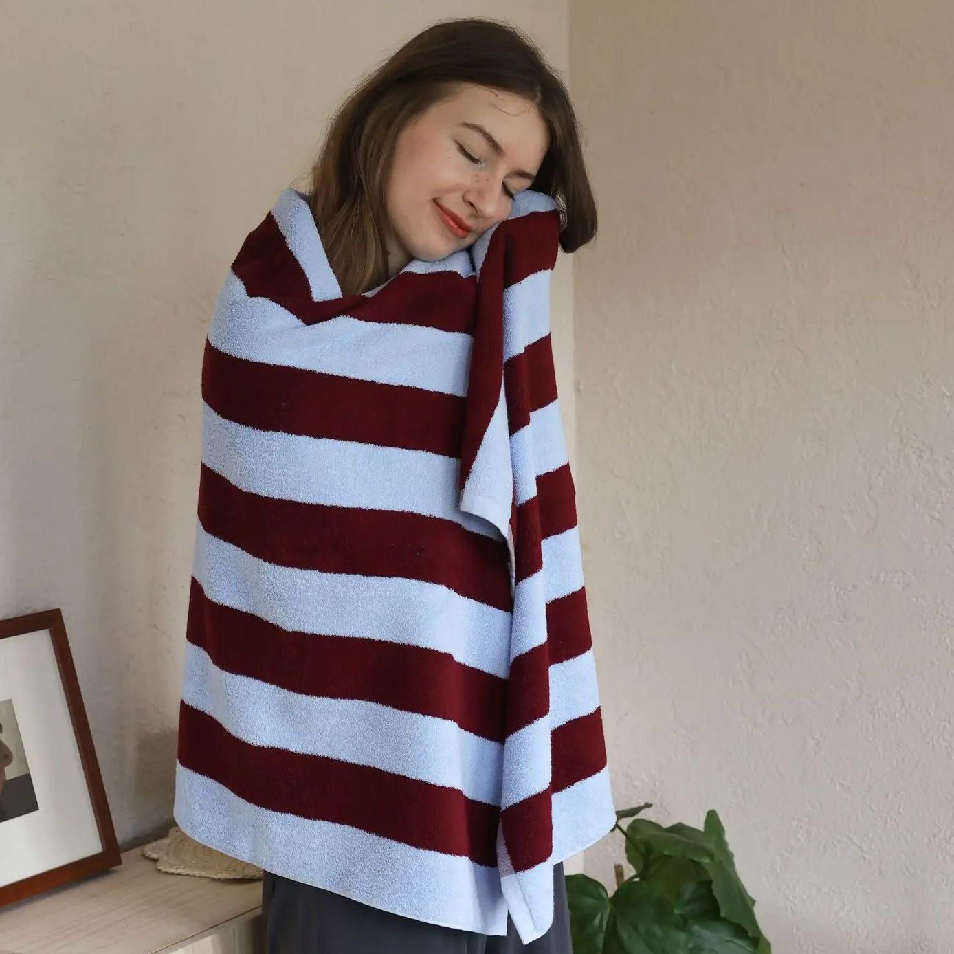 Retro gestreifte Handtücher au – Home Textiles Face Towel Bewertung und Preis